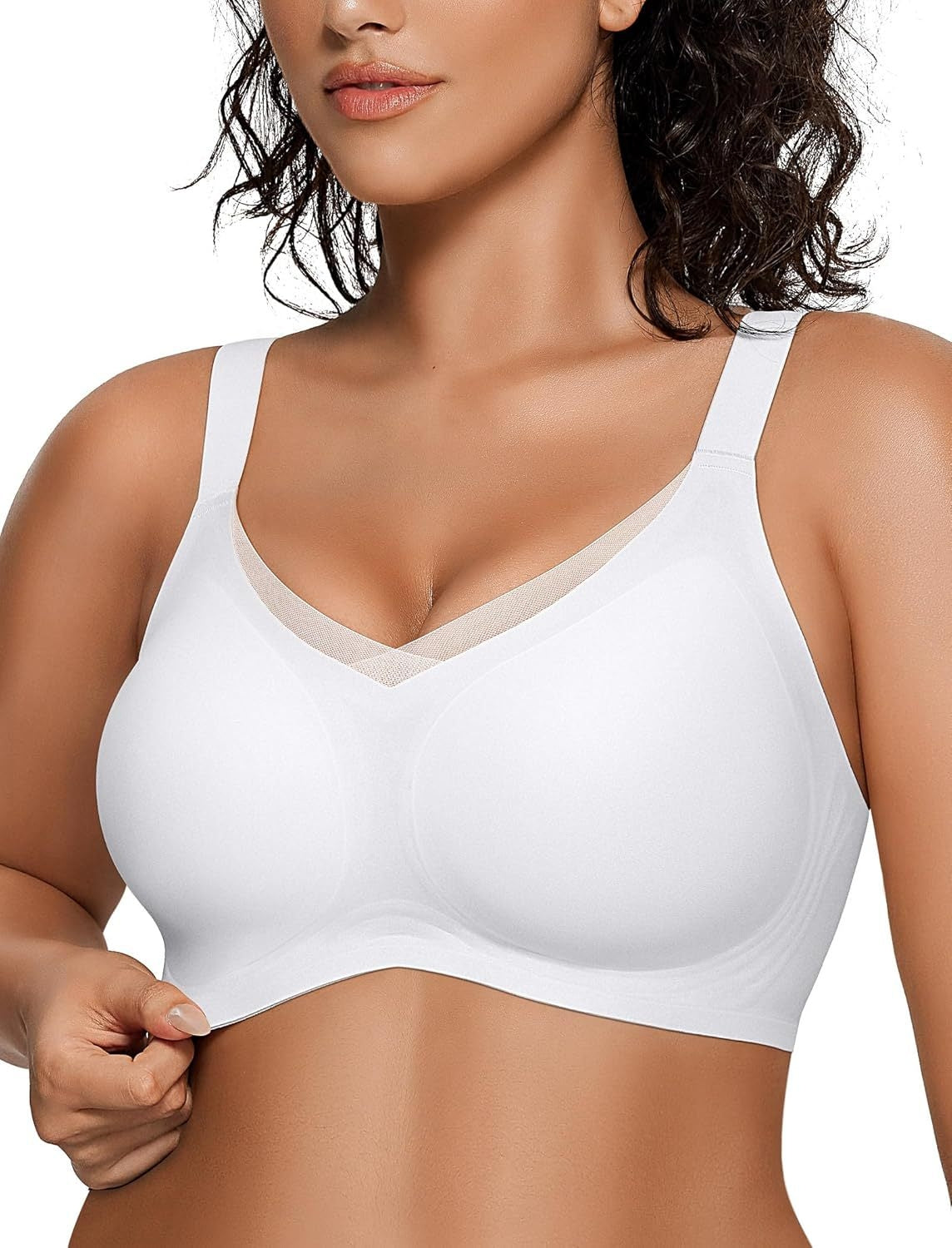 Draadloze Soft Comfort Beha met V-Hals Jelly Strip