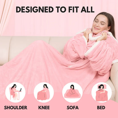 Fleecezy™ – Luxury Warm Blanket Robe